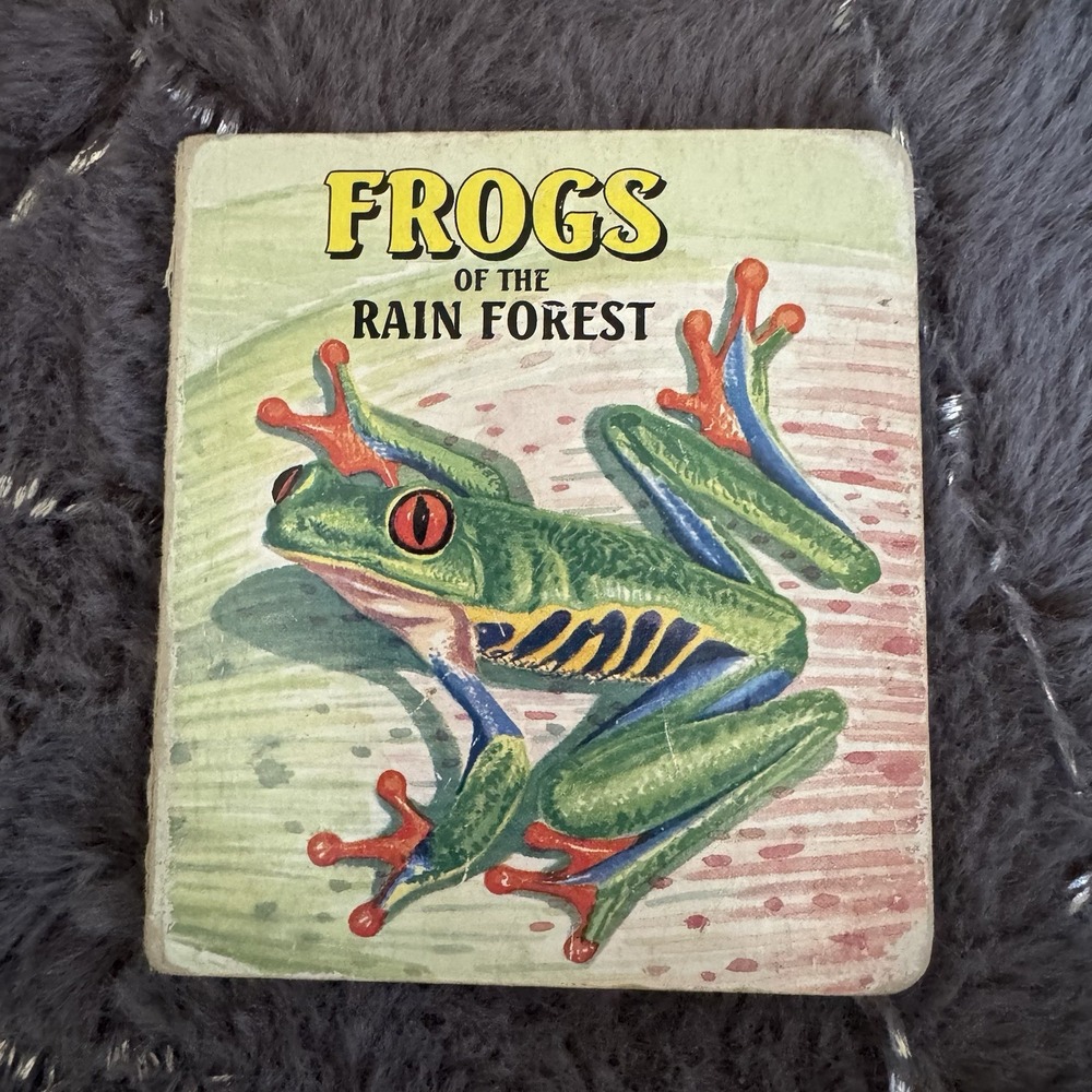 1996 Frogs of the Rainforest Vintage Board Book